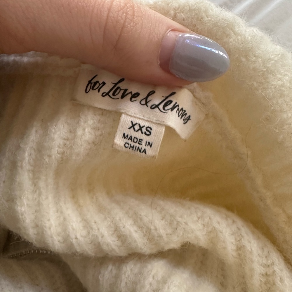 FOR LOVE & LEMONS RYAN RIBBED SWEATER - XS - Picture 5 of 5